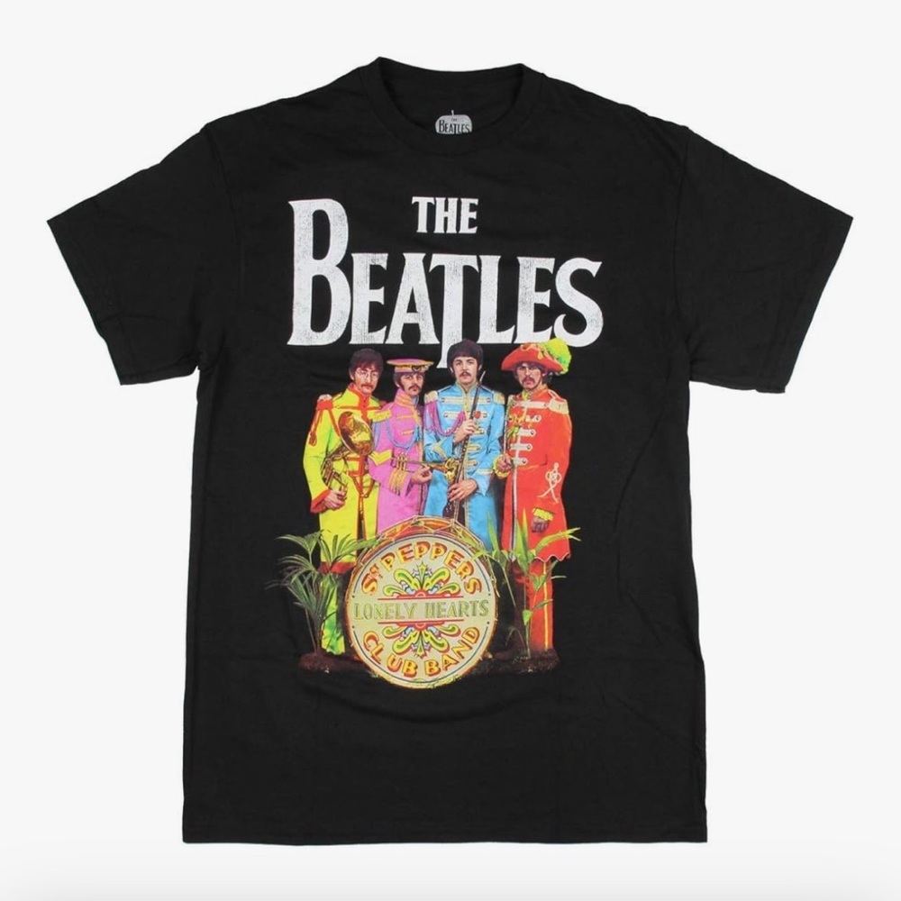 THE BEATLES Black Graphic T-Shirt